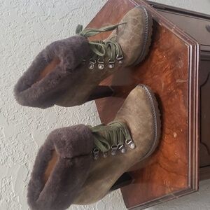 Via Spiga Lace-up Suede Ankle Boots - Size 6.5